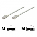 Intellinet Network Patch Cable, Cat5e, 1m, Grey, CCA, U / UTP, PVC, RJ45, Gold Plated Contacts, Snagless, Booted, Lifetime Warranty, Polybag - Patch cable - RJ-45 (M) to RJ-45 (M) - 1 m - UTP - CAT 5e - molded, snagless - grey