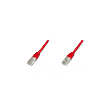 DIGITUS Ecoline - Patch cable - RJ-45 (M) to RJ-45 (M) - 50 cm - UTP - CAT 5e - booted - red - 0