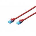 DIGITUS Ecoline - Patch cable - RJ-45 (M) to RJ-45 (M) - 5 m - UTP - CAT 5e - booted - red