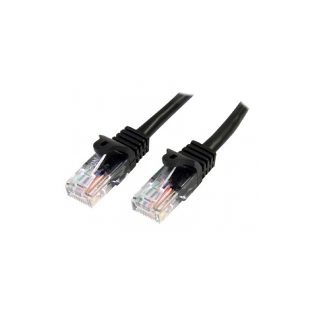 StarTech.com 3m Black Cat5e  /  Cat 5 Snagless Patch Cable - Patch cable - RJ-45 (M) to RJ-45 (M) - 3 m - UTP - CAT 5e - snagless - black - 0