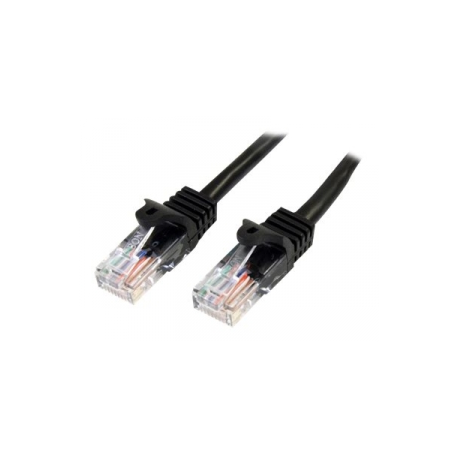 StarTech.com 1m Black Cat5e  /  Cat 5 Snagless Patch Cable - Patch cable - RJ-45 (M) to RJ-45 (M) - 1 m - UTP - CAT 5e - snagless - black - 0