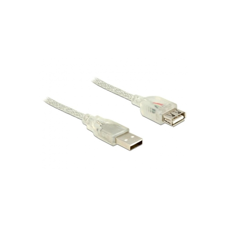 DeLOCK - USB extension cable - USB (F) to USB (M) - USB 2.0 - 1.5 m - transparent - 0