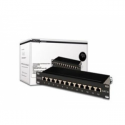 DIGITUS DN-91612S - Patch panel - CAT 6 - RJ-45 X 12 - black, RAL 9005 - 1U