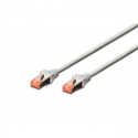 DIGITUS - Patch cable - RJ-45 (M) to RJ-45 (M) - 3 m - SFTP - CAT 6 - booted, halogen-free, snagless - grey