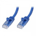 StarTech.com 15m CAT6 Ethernet Cable, 10 Gigabit Snagless RJ45 650MHz 100W PoE Patch Cord, CAT 6 10GbE UTP Network Cable w / Strain Relief, Blue, Fluke Tested / Wiring is UL Certified / TIA - Category 6 - 24AWG (N6PATC15MBL) - Patch cable - RJ-45 (M) to RJ-45 (M) - 15 m - UTP - CAT 6 - molded, snagless - blue