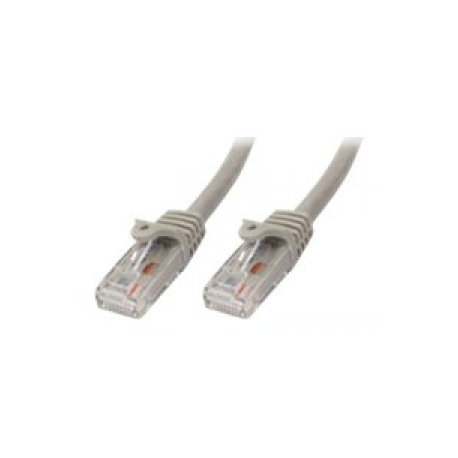 StarTech.com 15m CAT6 Ethernet Cable, 10 Gigabit Snagless RJ45 650MHz 100W PoE Patch Cord, CAT 6 10GbE UTP Network Cable w / Strain Relief, Grey, Fluke Tested / Wiring is UL Certified / TIA - Category 6 - 24AWG (N6PATC15MGR) - Patch cable - RJ-45 (M) to RJ-45 (M) - 15 m - UTP - CAT 6 - molded, snagless - grey - 0