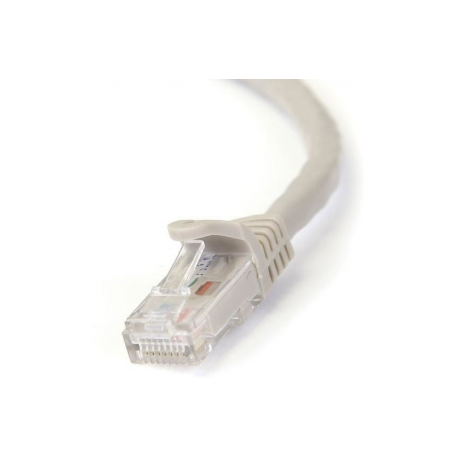 StarTech.com 15m CAT6 Ethernet Cable, 10 Gigabit Snagless RJ45 650MHz 100W PoE Patch Cord, CAT 6 10GbE UTP Network Cable w / Strain Relief, Grey, Fluke Tested / Wiring is UL Certified / TIA - Category 6 - 24AWG (N6PATC15MGR) - Patch cable - RJ-45 (M) to RJ-45 (M) - 15 m - UTP - CAT 6 - molded, snagless - grey - 2