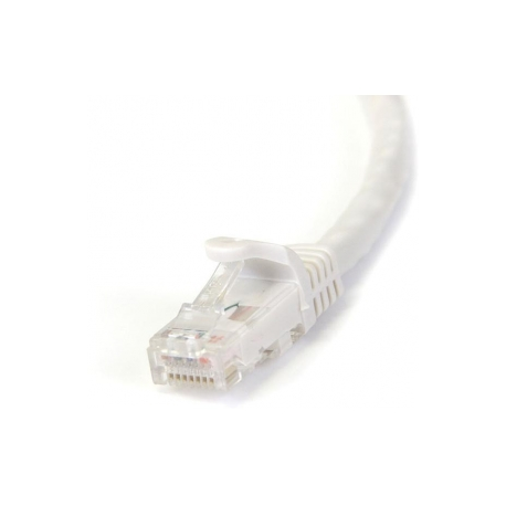 StarTech.com 15m CAT6 Ethernet Cable, 10 Gigabit Snagless RJ45 650MHz 100W PoE Patch Cord, CAT 6 10GbE UTP Network Cable w / Strain Relief, White, Fluke Tested / Wiring is UL Certified / TIA - Category 6 - 24AWG (N6PATC15MWH) - Patch cable - RJ-45 (M) to RJ-45 (M) - 15 m - UTP - CAT 6 - molded, snagless - white - 2