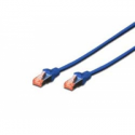 DIGITUS Professional - Patch cable - RJ-45 (M) to RJ-45 (M) - 2 m - SFTP - CAT 6 - booted, halogen-free, snagless - blue