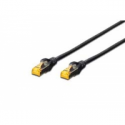 DIGITUS - Patch cable - RJ-45 (M) to RJ-45 (M) - 3 m - SFTP - CAT 6a - booted, halogen-free, snagless - blue