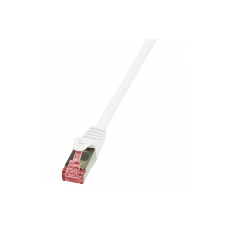 LogiLink PrimeLine - Patch cable - RJ-45 (M) to RJ-45 (M) - 1 m - SFTP, PiMF - CAT 6 - halogen-free - white - 0