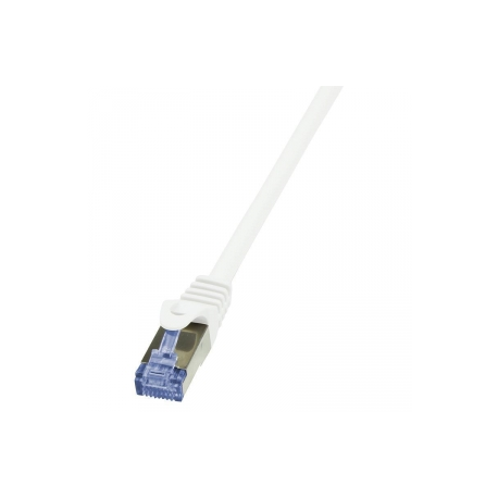 LogiLink PrimeLine - Patch cable - RJ-45 (M) to RJ-45 (M) - 1 m - SFTP, PiMF - CAT 6a - halogen-free, molded, snagless - white - 0