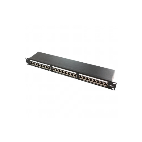 LogiLink - Patch panel - CAT 6a - STP - RJ-45 X 24 - black, RAL 9005 - 1U - 19" - 0