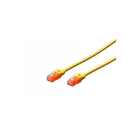 DIGITUS Professional - Patch cable - RJ-45 (M) to RJ-45 (M) - 3 m - UTP - CAT 6e - booted, snagless - yellow - 0