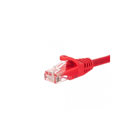 Netrack - Patch cable - RJ-45 (M) to RJ-45 (M) - 25 cm - UTP - CAT 6 - booted, molded, snagless - red - 0