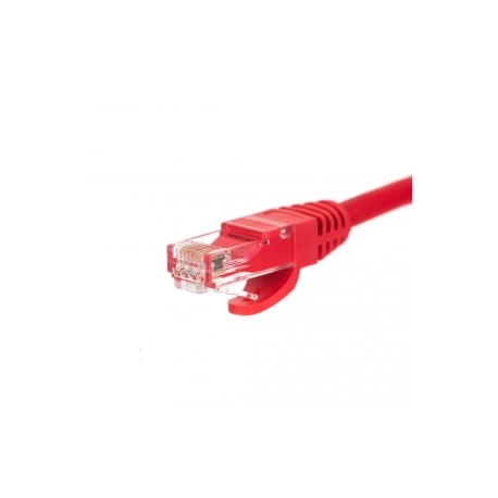 Netrack - Patch cable - RJ-45 (M) to RJ-45 (M) - 25 cm - UTP - CAT 6 - booted, molded, snagless - red - 1