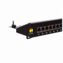 Netrack - Patch panel - rack mountable - RJ-45 X 24 - black - 19"