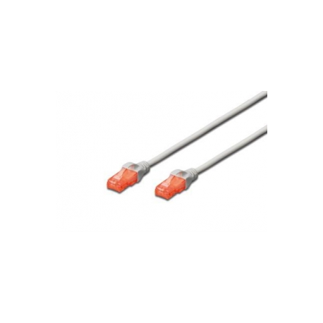 DIGITUS Professional - Patch cable - RJ-45 (M) to RJ-45 (M) - 10 m - UTP - CAT 6 - IEEE 802.3 - halogen-free, molded, snagless - grey - 0