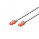 DIGITUS Professional - Patch cable - RJ-45 (M) to RJ-45 (M) - 10 m - UTP - CAT 6 - IEEE 802.3 - halogen-free, molded, snagless - grey