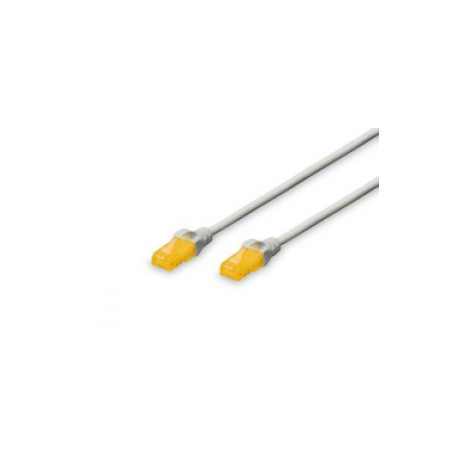 DIGITUS Professional - Patch cable - RJ-45 (M) to RJ-45 (M) - 5 m - UTP - CAT 6a - halogen-free - grey - 0