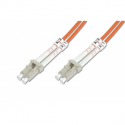 DIGITUS - Patch cable - LC multi-mode (M) to LC multi-mode (M) - 2 m - fibre optic - 50  /  125 micron - OM2 - halogen-free - orange