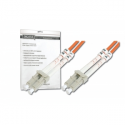 DIGITUS - Patch cable - LC multi-mode (M) to LC multi-mode (M) - 1 m - fibre optic - 50  /  125 micron - OM2 - halogen-free - orange