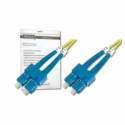 DIGITUS - Patch cable - SC single-mode (M) to SC single-mode (M) - 1 m - fibre optic - 9  /  125 micron - OS2 - booted, halogen-free - yellow