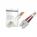 DIGITUS - Patch cable - LC multi-mode (M) to SC multi-mode (M) - 3 m - fibre optic - 50  /  125 micron - OM2 - halogen-free - orange