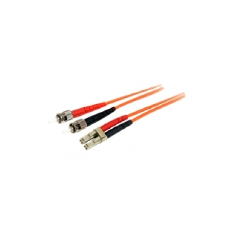 StarTech.com 3m Fiber Optic Cable - Multimode Duplex 62.5 / 125 - LSZH - OM1 - LC to ST Cat6 Patch Cable (FIBLCST3) - Patch cable - LC multi-mode (M) to ST multi-mode (M) - 3 m - fibre optic - duplex - 62.5  /  125 micron - 0