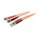 StarTech.com 3m Fiber Optic Cable - Multimode Duplex 62.5 / 125 - LSZH - OM1 - LC to ST Cat6 Patch Cable (FIBLCST3) - Patch cable - LC multi-mode (M) to ST multi-mode (M) - 3 m - fibre optic - duplex - 62.5  /  125 micron