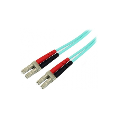 StarTech.com 1m Fiber Optic Cable - 10 Gb Aqua - Multimode Duplex 50 / 125 - LSZH - LC / LC - OM3 - LC to LC Fiber Patch Cable - Patch cable - LC multi-mode (M) to LC multi-mode (M) - 1 m - fibre optic - duplex - 50  /  125 micron - aqua - for P / N: J9152AST, MASFP10GBSR, SFP10GBLRMST, SFP10GBSRST, SFP10GSRSST, SFP10GSRXST - 0