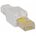 Intellinet RJ45 Modular Plug, Toolless Connector, Cat5/5e/6, 22-26 AWG solid and stranded UTP cables - Network connector - RJ-45 (M) - UTP - CAT 6 - grey