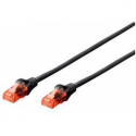 DIGITUS Professional - Patch cable - RJ-45 (M) to RJ-45 (M) - 1 m - UTP - CAT 6 - booted, snagless - black