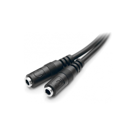 StarTech.com Headset Adapter, Microphone and Headphone Splitter - 3.5mm Male Aux to 3.5mm Female Audio & Mic Combo Jack Y Cable for Laptop  /  PC (MUYHSMFF) - Headset splitter - stereo mini jack female to 4-pole mini jack male - 20 cm - black - for P / N: DK30A2DH, DK30CHDDPPD, DK30CHDPPDUE, MST30C2HDPPD, USB3SMDOCK4K, USB3VDOCKD - 5