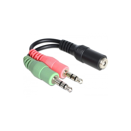 Delock - Audio adaptor - stereo mini jack female to stereo mini jack male - 12 cm - 0
