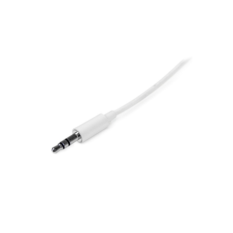 StarTech.com 1m White Slim 3.5mm Stereo Audio Cable - 3.5mm Audio Aux Stereo - Male to Male Headphone Cable - 2x 3.5mm Mini Jack (M) White (MU1MMMSWH) - Audio cable - stereo mini jack male to stereo mini jack male - 1 m - white - 1