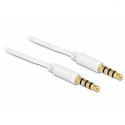 Delock - Headset cable - 4-pole mini jack male to 4-pole mini jack male - 2 m - white