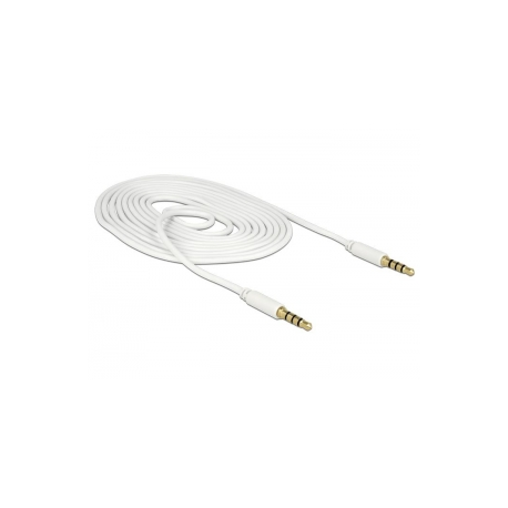 Delock - Headset cable - 4-pole mini jack male to 4-pole mini jack male - 2 m - white - 1