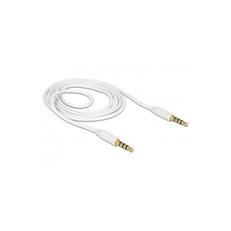 Delock - Headset cable - 4-pole mini jack male to 4-pole mini jack male - 1 m - white - 1