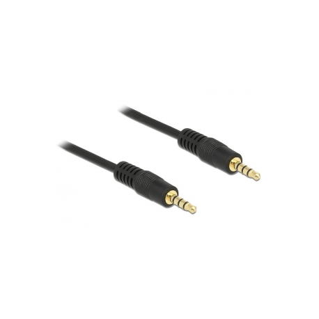 Delock - Headset cable - 4-pole mini jack male to 4-pole mini jack male - 2 m - shielded - black - 0