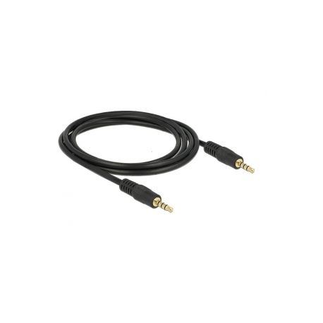 Delock - Headset cable - 4-pole mini jack male to 4-pole mini jack male - 2 m - shielded - black - 1
