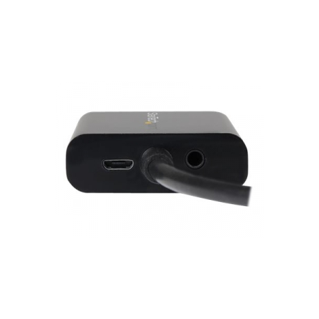 StarTech.com DisplayPort to VGA Adapter with Audio - 1920x1200 - DP to VGA Converter for Your VGA Monitor or Display (DP2VGAA) - DisplayPort  /  VGA adapter - DisplayPort (M) to HD-15 (VGA), mini jack, Micro-USB Type B (power only) (F) - DisplayPort 1.2 - 18.4 m - active, 1920 x 1200 (WUXGA) support - black - for P / N: DK30CH2DEP, DK30CH2DEPUE, TB32DP14, TB32DP2T, TB3DK2DHV, TB3DK2DHVUE, TB3DKDPMAWUE - 3