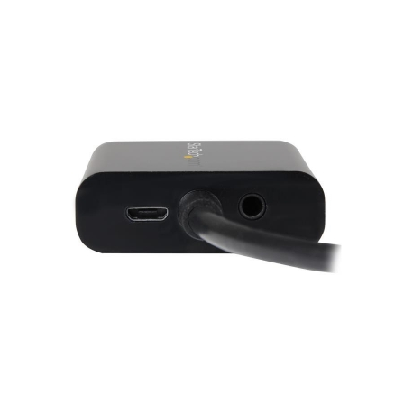 StarTech.com DisplayPort to VGA Adapter with Audio - 1920x1200 - DP to VGA Converter for Your VGA Monitor or Display (DP2VGAA) - DisplayPort  /  VGA adapter - DisplayPort (M) to HD-15 (VGA), mini jack, Micro-USB Type B (power only) (F) - DisplayPort 1.2 - 18.4 m - active, 1920 x 1200 (WUXGA) support - black - for P / N: DK30CH2DEP, DK30CH2DEPUE, TB32DP14, TB32DP2T, TB3DK2DHV, TB3DK2DHVUE, TB3DKDPMAWUE - 5