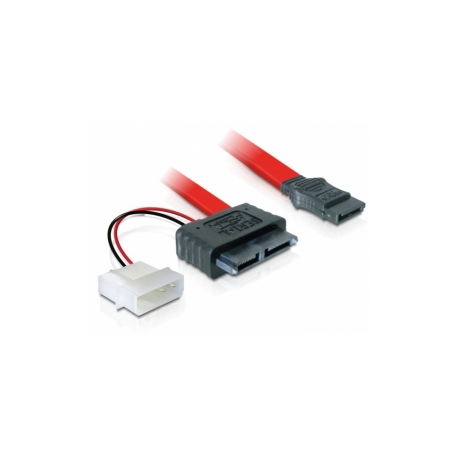 DeLOCK SATA Slimline ALL-in-One cable - SATA cable - Slimline SATA, 4 pin internal power (5V) to SATA (F) - 30 cm - 0