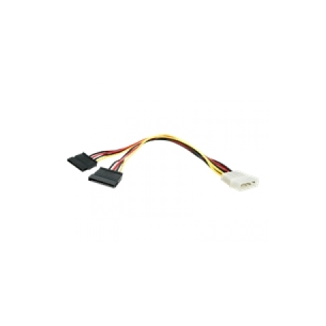 StarTech.com 12in LP4 to 2x SATA Power Y Cable Adapter - Molex to to Dual SATA Power Adapter Splitter - Power adapter - 4 PIN internal power (M) to SATA power (F) - for P / N: BRACKET125PTP, HSB13SATSASB, HSB1SATSASBA, HSB1SATSASVA, HSB43SATSASB, S322M225R - 0