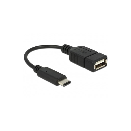 DeLOCK - USB adapter - USB-C (M) to USB (F) - USB 2.0 - 15 cm - black - 0