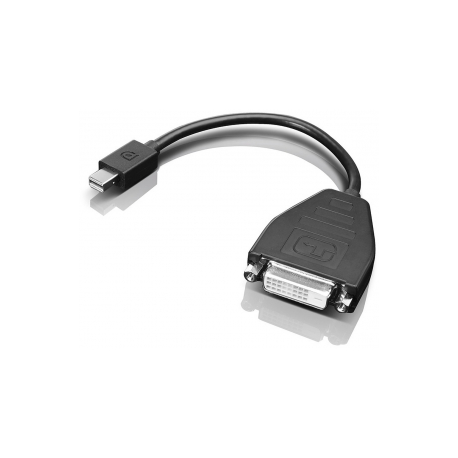 Lenovo - DisplayPort adapter - single link - Mini DisplayPort (M) to DVI-D (F) - 20 cm - for ThinkPad L570; P51; T470; W550; X240; ThinkStation P330 Gen 2; P34X; P350; P520; P620 - 1