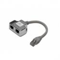 DIGITUS - Network splitter - RJ-45 (M) to RJ-45 (F) - 19 cm - shielded - CAT 5e