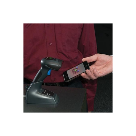QuickScan Mobile QM2430, 433 MHz, Kit, RS-232, 2D Imager, Black (Kit inc. Imager, Base Station, 90G000008 Cable, 8-0935 Power Su