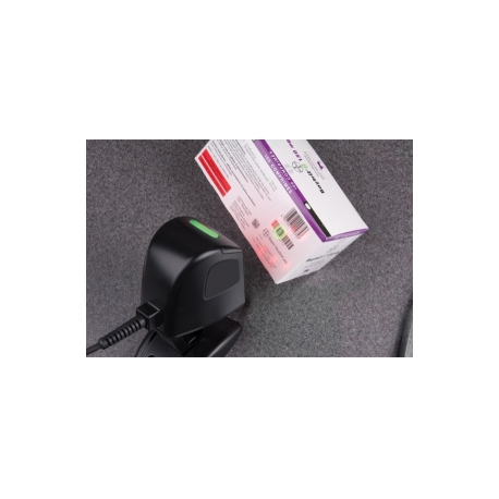 Magellan 1100i, Kit, USB Scanner, Button w/Targeting Green Spot, Riser Stand, USB 2 m Cable, Black (Kit includes Scanner, Stand 